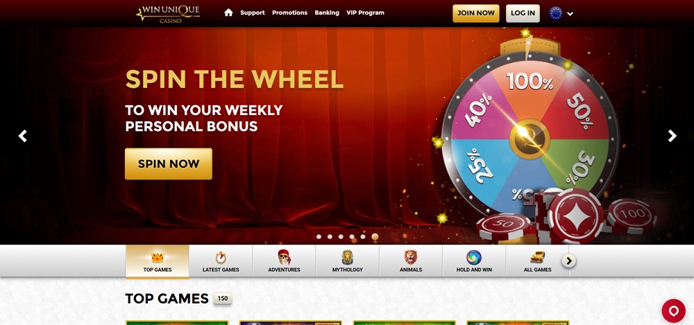 Unique Casino no deposit bonus uvodni