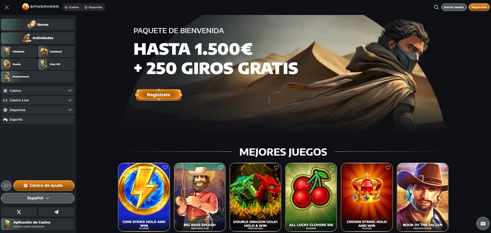 SpinSahara casino Inicio