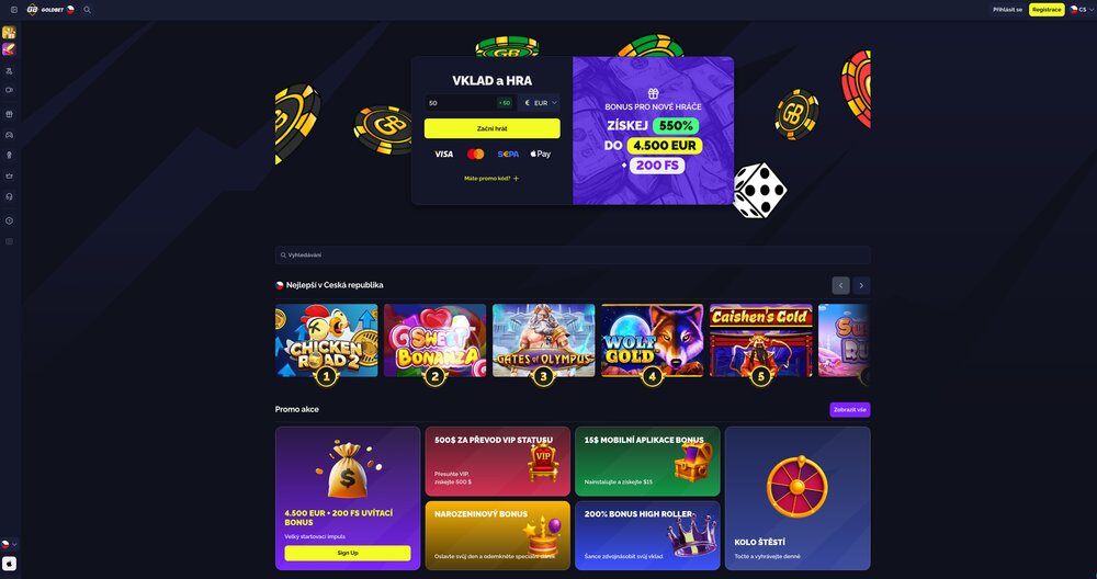 goldbet casino homepage