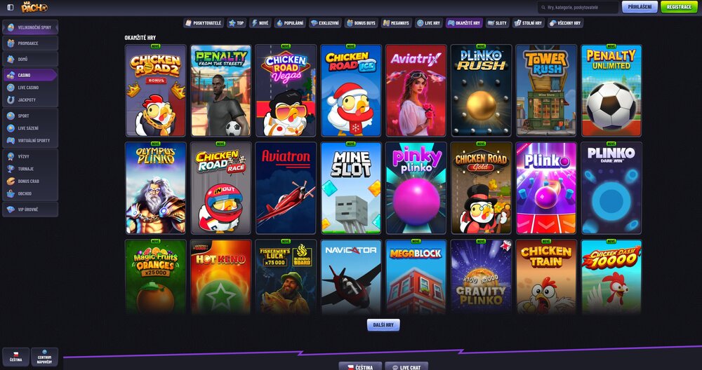 MrPacho okamžité hry