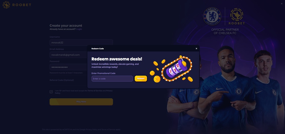 Código promocional de Roobet