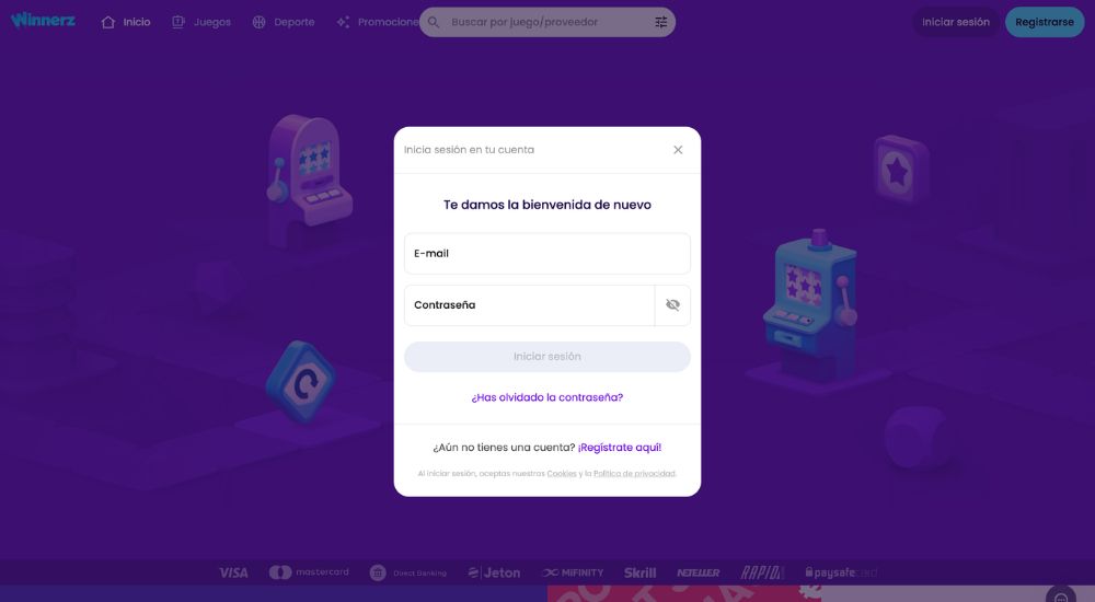 Iniciar sesión en Winnerz