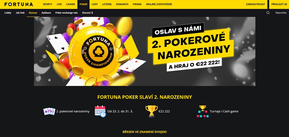 Fortuna poker championship 2026 uvodni
