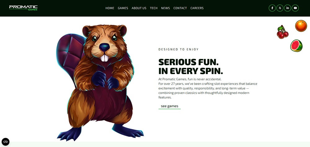 Promatic Games homepage