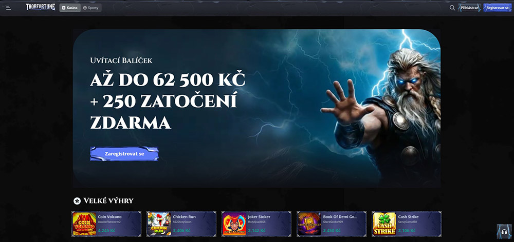 Thor Fortune casino úvod