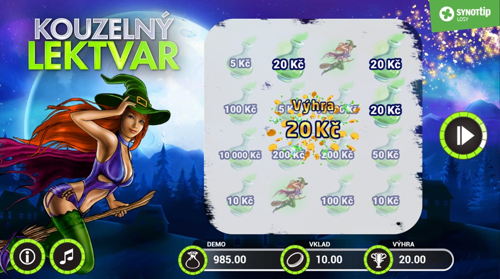 Online los Kouzelný lektvar